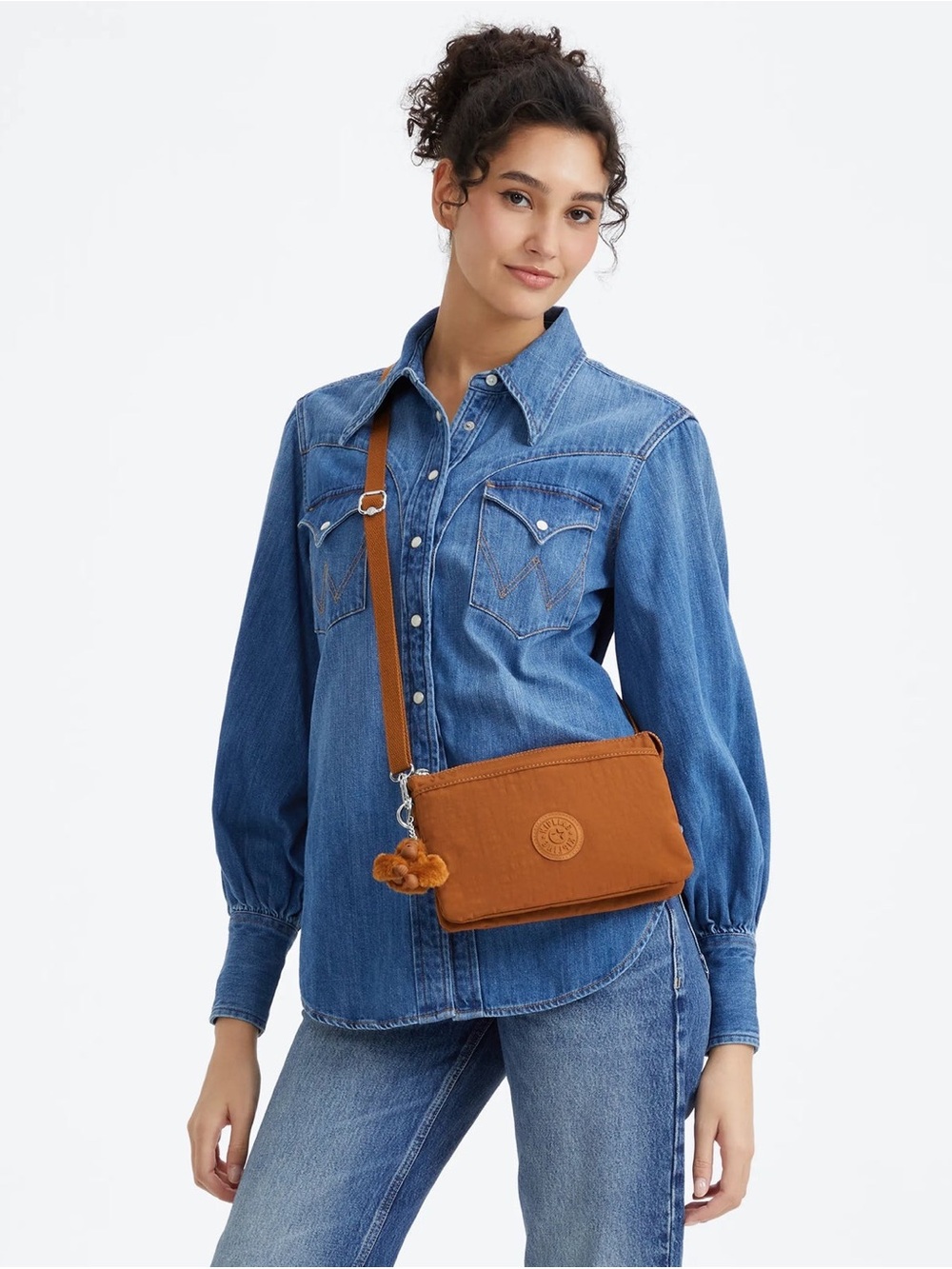 Kipling Riri Crossbody Bag Stylish Mokka Orange